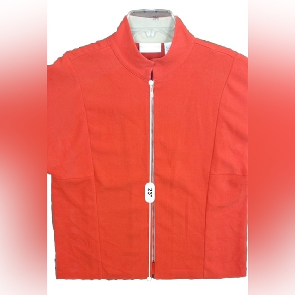 Woman's Suit Jacket Gold Zipper 3/4
Sleeve Orange Drapers & Damons Large Preppy - Picture 9 of 10